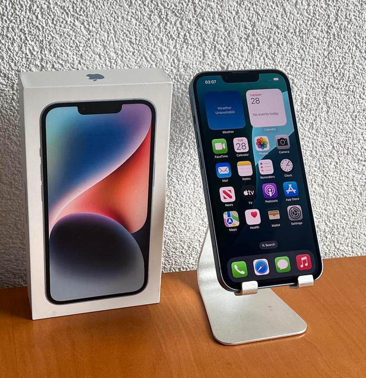 Apple iPhone 14 256GB Blauw / Garantie / Zeer nette staat, Telecommunicatie, Mobiele telefoons | Apple iPhone, Zonder abonnement