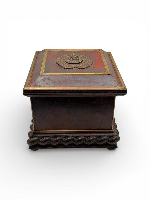 Krat - Apolo - Hout, Messing, Antiek en Kunst, Antiek | Overige Antiek