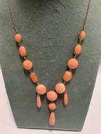 Halsketting - 14 karaat Roségoud Koraal - Roze engelenhuid, Sieraden, Tassen en Uiterlijk, Kettingen, Nieuw