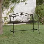 vidaXL Tuinbank 2-zits 104 cm staal zwart, Tuin en Terras, Tuinbanken, Verzenden, Nieuw, Metaal