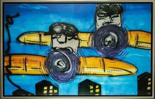 Herman Brood | Giclée: Airplane, Afmeting: 100cm x 160cm, Antiek en Kunst, Kunst | Litho's en Zeefdrukken, Ophalen of Verzenden