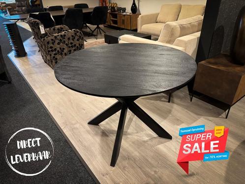 ***SALE*** Mango Eettafel zwart rond Ø110, Huis en Inrichting, Tafels | Eettafels, Verzenden