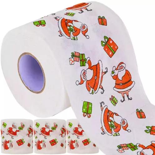 Ruhhy Feestelijk Kerst Toiletpapier 4-Pack - Rood & Wit K..., Doe-het-zelf en Verbouw, Buizen en Afvoer, Nieuw, Ophalen of Verzenden