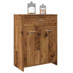 vidaXL Badkamerkast 60x33x80 cm bewerkt hout oud houtkleurig, Verzenden, Nieuw, Minder dan 100 cm