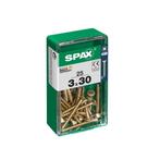 Spax Houtschroef 3.0x30mm - Phillips Z1 - 25 stuks, Doe-het-zelf en Verbouw, IJzerwaren en Bevestigingsmiddelen, Verzenden, Nieuw