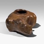 Teotihuacan, Mexico Terracotta Kleine Gesculpte Vessel Hond.