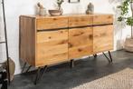 Massief dressoir LIVING EDGE 160cm wild eiken geolied, Huis en Inrichting, Kasten | Dressoirs, Ophalen of Verzenden, Nieuw
