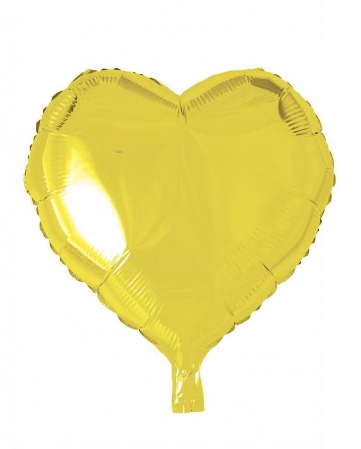 Helium Ballon Hart Geel 46cm leeg, Hobby en Vrije tijd, Feestartikelen, Nieuw, Verzenden