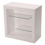 High glossy wit wandkastje met 2 glasplaten S-VEC-011, Nieuw in verpakking