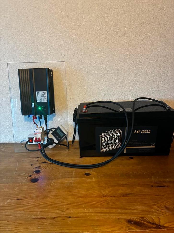 Thuis Accu Plug en play lifepo4 accu 24 volt met omvormer, Auto-onderdelen, Accu's en Toebehoren, Nieuw, Ophalen of Verzenden