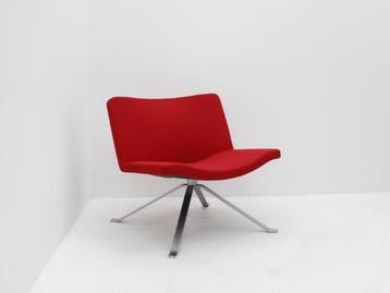 Fauteuil Wave 901 - stof rood - spinpoot aluminium beschikbaar voor biedingen