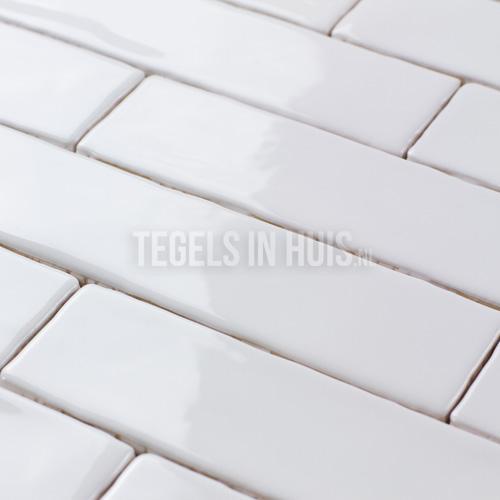 Wandtegel handvorm 5x25 arctic wit wandtegel tegeloutlet, Doe-het-zelf en Verbouw, Tegels, Wandtegels, Nieuw, 10 m² of meer, Keramiek