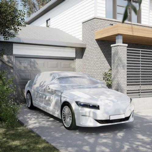 vidaXL Autohoes half met haken XL zilverkleurig, Auto diversen, Auto-accessoires, Nieuw, Verzenden