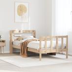 vidaXL Bedframe zonder matras massief grenenhout 75x190 cm, Eenpersoons, Bruin, Verzenden, Nieuw