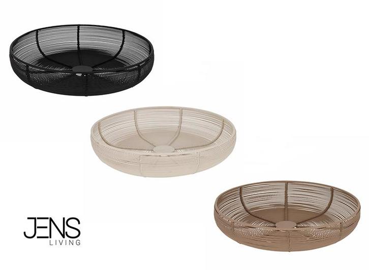 JENS Living Fruitmand Pim - Draadmand - 29 x 29 cm - Wit, Huis en Inrichting, Woonaccessoires | Overige, Nieuw, Verzenden