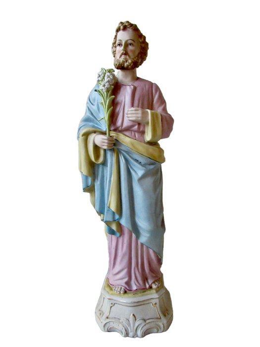 Beeldje - Heilige Joseph - 42 cm - Biscuit porselein, Antiek en Kunst, Antiek | Boeken en Bijbels