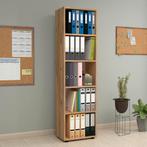 [en.casa] Boekenkast schap Vara 178x49x30 cm eikenkleurig, Verzenden, Nieuw