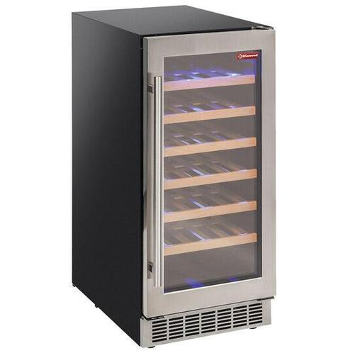 Wijnkast vitrine, geventileerd, roestvrijstalen deur, 106 lt, Zakelijke goederen, Horeca | Overige, Verzenden
