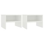 Nachtkastjes 2 stuks - Bewerkt Hout - retourdeal, Minder dan 45 cm, Nieuw, Ophalen of Verzenden, Minder dan 55 cm