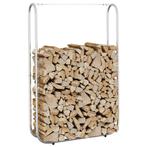 vidaXL Haardhoutrek 100x25x150 cm gegalvaniseerd staal, Verzenden, Nieuw