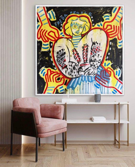 Freda People - Matisse X Haring XL, Antiek en Kunst, Kunst | Schilderijen | Modern