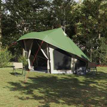 vidaXL Familie Tent Tipi Groen 10-Persoons Waterdicht beschikbaar voor biedingen