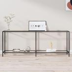 vidaXL Wandtafel 200x35x75,5 cm gehard glas transparant, Huis en Inrichting, Tafels | Bijzettafels, Verzenden, Nieuw
