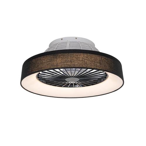 Plafondventilator zwart incl. LED met afstandsbediening -, Huis en Inrichting, Lampen | Plafondlampen, Nieuw, Overige materialen