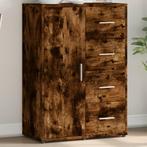 vidaXL Dressoir 60x31x84 cm bewerkt hout gerookt, Huis en Inrichting, Kasten | Dressoirs, Verzenden, Nieuw, 50 tot 100 cm, 25 tot 50 cm