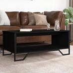 vidaXL Salontafel 100x51x40 cm bewerkt hout zwart, Verzenden, Nieuw, Overige houtsoorten, 100 tot 150 cm