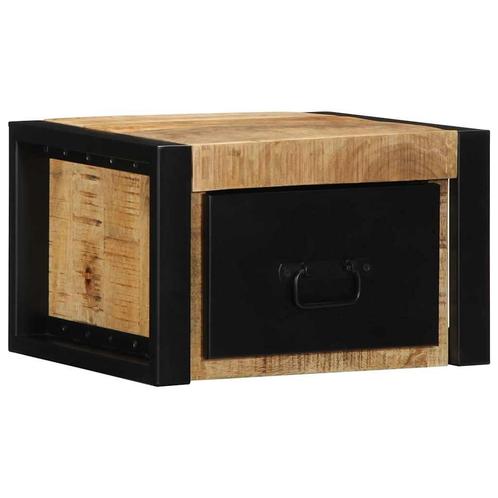 vidaXL Nachtkastjes 2 st 40x35x25 cm massief ruw mangohout, Huis en Inrichting, Slaapkamer | Nachtkastjes, Nieuw, Hout, Verzenden