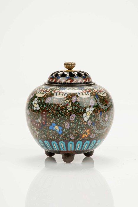 Wierookbrander - A cloisonné enamels and aventurine stone, Antiek en Kunst, Antiek | Overige Antiek