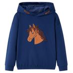 vidaXL Kindertrui met capuchon 128 marineblauw, Verzenden, Nieuw