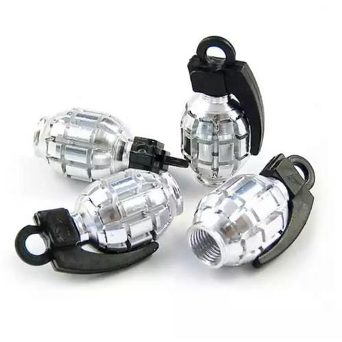 TT-products ventieldoppen Silver Grenades handgranaat 4, Auto diversen, Auto-accessoires, Ophalen of Verzenden