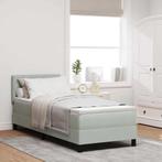 vidaXL Boxspringbed met matras Lichtgrijs 80 x 200 cm, Huis en Inrichting, Slaapkamer | Bedden, Verzenden, Nieuw, Stof