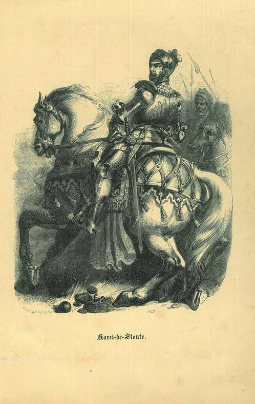 Portrait of Charles the Bold, Duke of Burgundy, Antiek en Kunst, Kunst | Etsen en Gravures