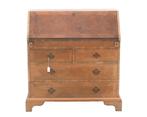 Een wortelhouten gefineerd secretaire, ca. 1900, Huis en Inrichting, Gebruikt