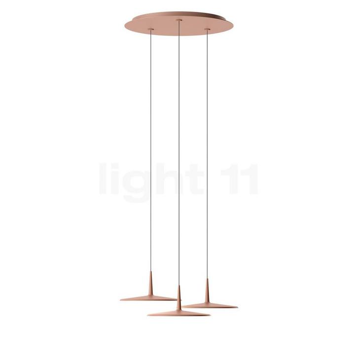 Vibia Skan Hanglamp LED 3-lichts, terracotta - Casambi, Huis en Inrichting, Lampen | Hanglampen, Nieuw, Verzenden