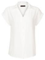 Blouse Basic Wit, dames blouse wit, Kleding | Dames, Nieuw, Verzenden