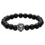 Fako Bijoux - Buddha Armband - Leeuw - Zwart - Zilverkleurig, Verzenden, Nieuw