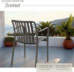 2dekans | tectake® Set van 2 Tuinstoelen Alcudia - Antraciet, Ophalen of Verzenden, Zo goed als nieuw