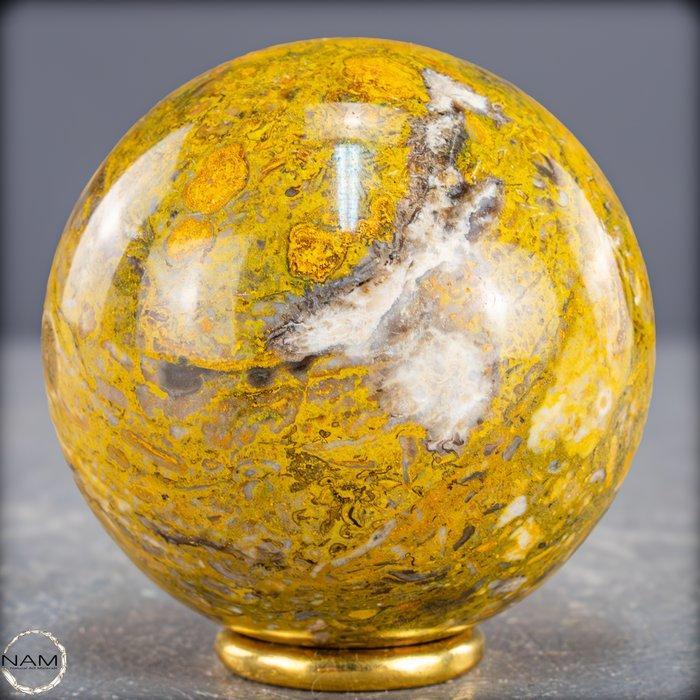 Natuurlijk bijenwas-achtig als bal. zeer zeldzaam- 305.91 g, Verzamelen, Mineralen en Fossielen