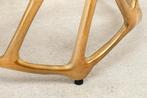 Side table LIQUID GEOMETRIE 50cm tempered zwart glass goud -, Huis en Inrichting, Tafels | Sidetables, Ophalen of Verzenden, Nieuw