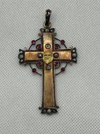 Kruishanger - 18 karaat Geel goud Diamant (Natuurlijk) -, Sieraden, Tassen en Uiterlijk, Antieke sieraden