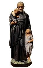 sculptuur, Grande scultura di San Vincenzo de Paoli - 62 cm