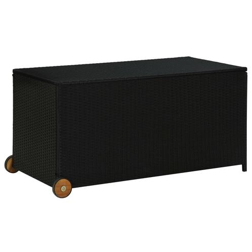 Tuinbox 120x65x61 cm poly rattan zwart (Schuurtjes-Rekken), Tuin en Terras, Tuinhuizen, Nieuw, Verzenden