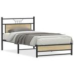 vidaXL Bedframe zonder matras hout sonoma eikenkleurig, Huis en Inrichting, Slaapkamer | Bedden, 100 cm, Eenpersoons, Bruin, Verzenden