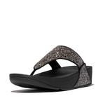 -0% FitFlop  FitFlop Lulu multi-tonal glitter toe-post sanda, Verzenden, Nieuw, Zwart