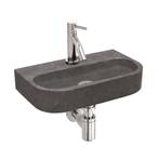 Hardstenen Fonteinset Matsu 37x23x8 cm, Ophalen of Verzenden, Nieuw, Chroom, Overige typen