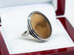 Art Deco - 935 zilver - agaat - zegelring - Ring
